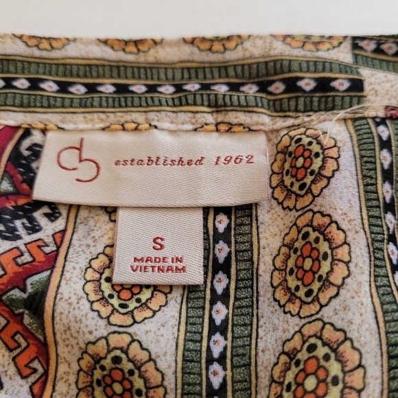 CB Established 1962 Floral Long Sleeve Blouse Sz S - Picture 8 of 10